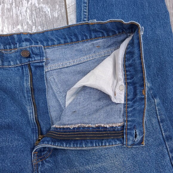 Vintage Levis Mens 509 Orange Tab Jeans Size 36x32 Blue Denim Straight Leg - Picture 8 of 11